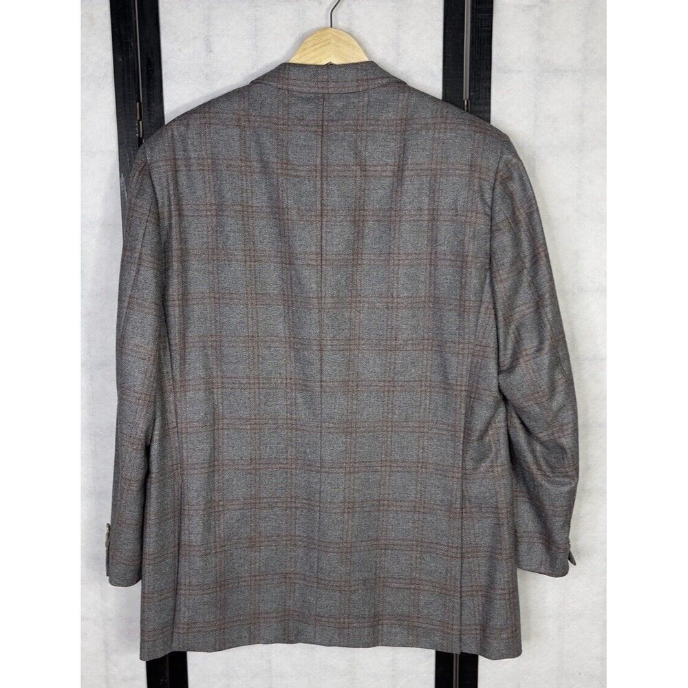 Zegna Men’s Plaid Silk and Cashmere Sport Blazer Jacket. Size: 54R Italy 44 - Picture 2 of 7